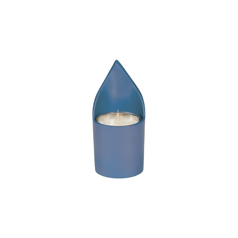 Flame: Yair Emanuel Anodized Aluminum Memorial (Yahrzeit) Candle Holde